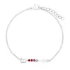 Evesaddiction Custom Birthstone Arrow Bracelet - Silver / 4 In Silver