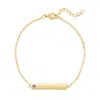 Evesaddiction Custom Birthstone Bar Bracelet - Gold / 1 In Gold