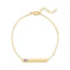 Evesaddiction Custom Birthstone Bar Bracelet - Gold / 2 In Gold