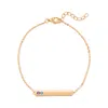 Evesaddiction Custom Birthstone Bar Bracelet - Rose Gold / 2 In Gold