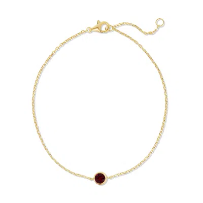 Evesaddiction Custom Birthstone Bezel Set Bracelet - Gold / 1