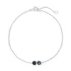 Evesaddiction Custom Birthstone Bezel Set Bracelet - Silver / 2 In Silver
