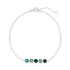 Evesaddiction Custom Birthstone Bezel Set Bracelet - Silver / 5 In Multi