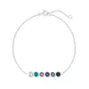 Evesaddiction Custom Birthstone Bezel Set Bracelet - Silver / 6 In Multi