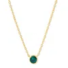 Evesaddiction Custom Birthstone Bezel Set Necklace - Gold / 1 In Gold