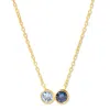 Evesaddiction Custom Birthstone Bezel Set Necklace - Gold / 2 In Gold
