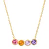 Evesaddiction Custom Birthstone Bezel Set Necklace - Gold / 4 In Gold