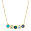 Evesaddiction Custom Birthstone Bezel Set Necklace - Gold / 5 In Gold