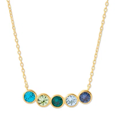 Evesaddiction Custom Birthstone Bezel Set Necklace - Gold / 5
