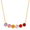 Evesaddiction Custom Birthstone Bezel Set Necklace - Gold / 6 In Gold