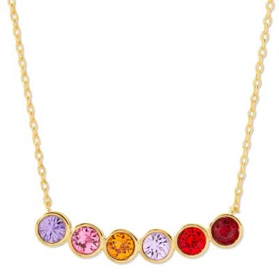 Evesaddiction Custom Birthstone Bezel Set Necklace - Gold / 6