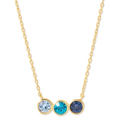 Evesaddiction Custom Birthstone Bezel Set Necklace In Gold