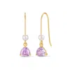 Evesaddiction Custom Birthstone Drop Pearl Earrings - Gold / June In Gold