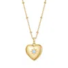 Evesaddiction Custom Birthstone Heart Locket - Gold / December In Gold