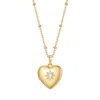 Evesaddiction Custom Birthstone Heart Locket - Gold / June In Gold