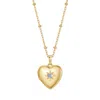Evesaddiction Custom Birthstone Heart Locket - Gold / March In Gold