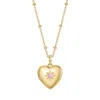 Evesaddiction Custom Birthstone Heart Locket - Gold / October In Gold