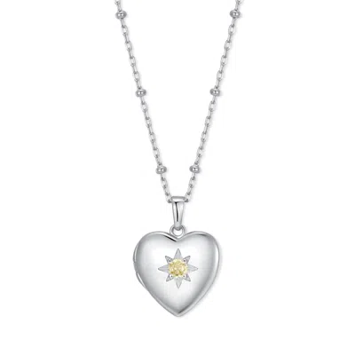 Evesaddiction Custom Birthstone Heart Locket - Silver / November In Metallic
