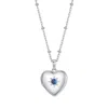 Evesaddiction Custom Birthstone Heart Locket - Silver / September In Metallic