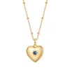 Evesaddiction Custom Birthstone Heart Locket In Gold
