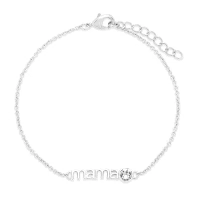 Evesaddiction Custom Birthstone Mama Bracelet - 1 / Silver