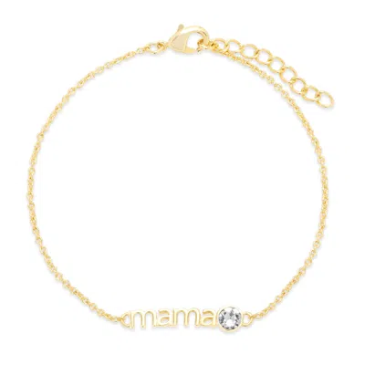 Evesaddiction Custom Birthstone Mama Bracelet In Gold