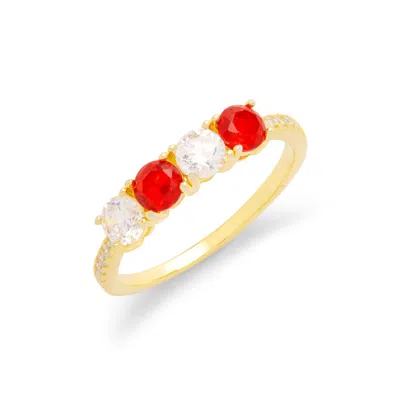 Evesaddiction Custom Birthstone Pave Band Eternity Ring - Gold / 4 / 5