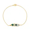 Evesaddiction Custom Birthstone Pea In A Pod Bracelet - Gold / 4 In Gold