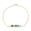Evesaddiction Custom Birthstone Pea In A Pod Bracelet - Gold / 5 In Gold