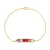 Evesaddiction Custom Birthstone Pea In A Pod Bracelet - Gold / 6 In Gold