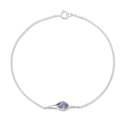 Evesaddiction Custom Birthstone Pea In A Pod Bracelet - Silver / 1 In Metallic