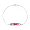 Evesaddiction Custom Birthstone Pea In A Pod Bracelet - Silver / 6 In Silver
