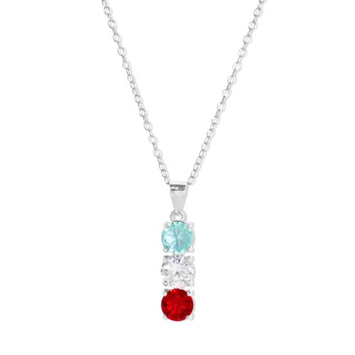Evesaddiction Custom Birthstone Pendant - Silver / 3 In Metallic