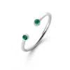 Evesaddiction Custom Birthstone Petite Cuff Ring - Silver / 7 In Metallic