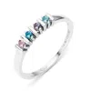 Evesaddiction Custom Birthstone Silver Eternity Ring - 4 / 7
