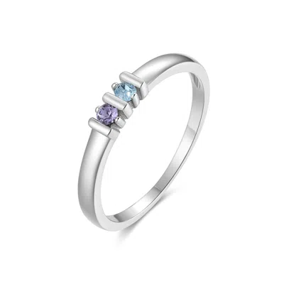 Evesaddiction Custom Birthstone Silver Eternity Ring - 2 / 6