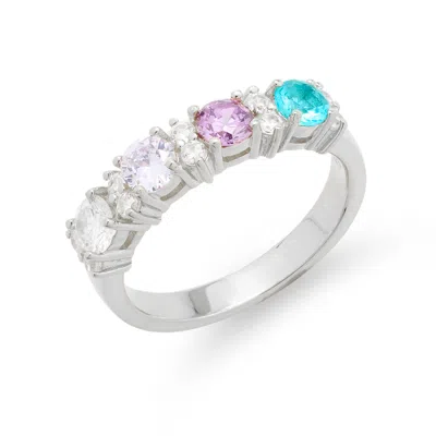 Evesaddiction Custom Close To The Heart Birthstone Ring - Silver / 4 / 6