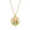 Evesaddiction Custom Compass Birthstone Locket - Gold In Gold