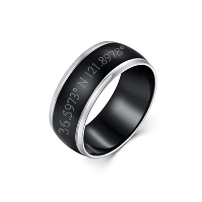 Evesaddiction Custom Coordinate Men's Black Plate Steel Lined Band - 9