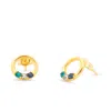 Evesaddiction Custom Eternity Circle Birthstone Earrings - Gold / 3 In Gold
