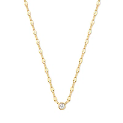 Evesaddiction Custom Family Bezel Birthstone Necklace - Gold / 1