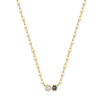 Evesaddiction Custom Family Bezel Birthstone Necklace - Gold / 2