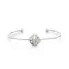 Evesaddiction Custom Family Tree Round Birthstone Cuff Bracelet - Silver In Metallic