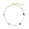 Evesaddiction Custom Floating Bezel Set Birthstone Bracelet - Gold / 4