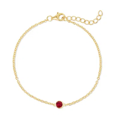 Evesaddiction Custom Floating Bezel Set Birthstone Bracelet - Gold / 1