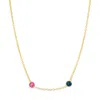 Evesaddiction Custom Floating Bezel Set Birthstone Necklace - Gold / 2