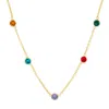 Evesaddiction Custom Floating Bezel Set Birthstone Necklace - Gold / 5