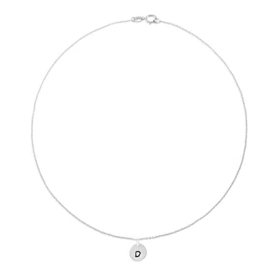 Evesaddiction Custom Hand Stamped Initial Choker Necklace - Silver / 1