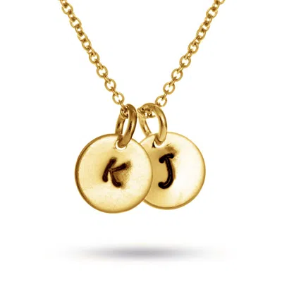 Evesaddiction Custom Hand Stamped Tag Mini Initial Necklace