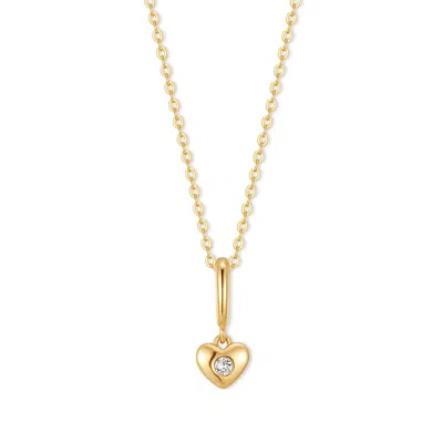Evesaddiction Custom Heart Birthstone Charm Necklace - Gold / 1